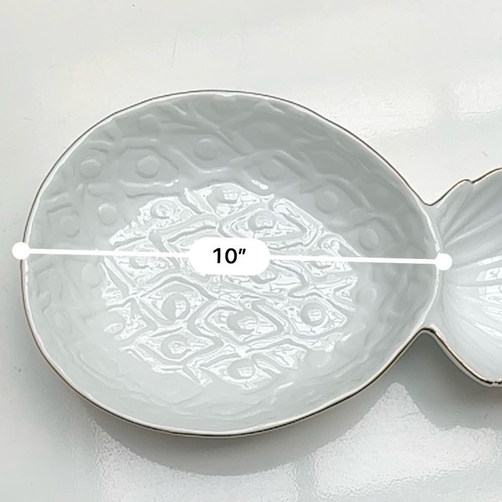 Lilly Pulitzer for Target Porcelain Pineapple Serving Bowl - White with Gold Rim - Picture 14 of 15